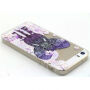 Carcasă cu relief de diamant, pentru Apple iPhone 5 / 5S / SE (2016) - Elefant şi flori