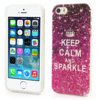 Carcasă elegantă pentru Apple iPhone 5 / 5S / SE (2016) - Keep Calm and Sparkle