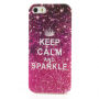 Carcasă elegantă pentru Apple iPhone 5 / 5S / SE (2016) - Keep Calm and Sparkle