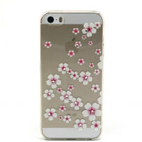 Carcasă cu relief de diamant, pentru Apple iPhone 5 / 5S / SE (2016) - Model floral