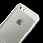 Husă / carcasă, cadru de protecţie, pentru Apple iPhone 5 / 5S / SE (2016) – albă / transparentă