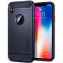 Carcasă stilată de protecţie Spigen Rugged, pentru Apple iPhone XS / iPhone X - albastru nocturn