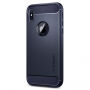 Carcasă stilată de protecţie Spigen Rugged, pentru Apple iPhone XS / iPhone X - albastru nocturn