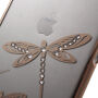 Carcasă X-FITTED pentru Apple iPhone 6 Plus / 6S Plus - aurie, cu libelule şi pietre Swarovski