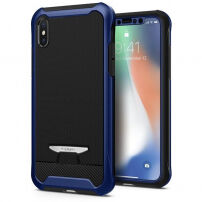Carcasă de protecţie Spigen Signature, din plastic şi policarbonat, pentru Apple iPhone XS / iPhone X - albastru
