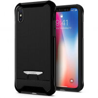 Carcasă de protecţie Spigen Signature, din plastic şi policarbonat, pentru Apple iPhone XS / iPhone X - negru