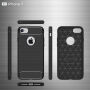 Carcasă rezistentă din plastic, în stil de diamant carbon şlefuit, pentru iPhone 8 / 7 - albastru închis
