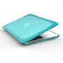 Husa rezistenta la impact cu picioare rabatabile, pentru MacBook Pro 13" (A1706 / A1708 / A1989 / A2159) - turcoaz
