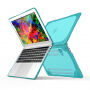 Husa rezistenta la impact cu picioare rabatabile, pentru MacBook Pro 13" (A1706 / A1708 / A1989 / A2159) - turcoaz
