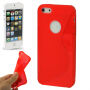 Carcasă de protecţie din plastic "S line" pentru iPhone 5 / 5S / SE (2016) - roşu