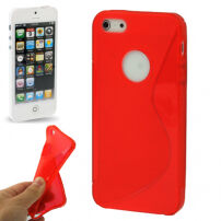 Carcasă de protecţie din plastic "S line" pentru iPhone 5 / 5S / SE (2016) - roşu