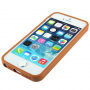 Carcasă cu design original Apple, pentru iPhone 5 / 5S / SE (2016) - maro deschis