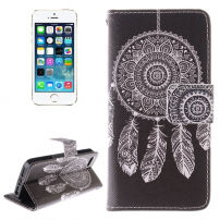 Husă cu stativ integrat şi cu buzunar de acte, pentru Apple iPhone 5 / 5S / SE (2016) – dreamcatcher