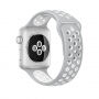Curea silicon, pentru Apple Watch 42mm / 41mm / 40mm / 38mm - gri-alb