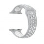 Curea silicon, pentru Apple Watch 42mm / 41mm / 40mm / 38mm - gri-alb