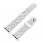 Curea silicon, pentru Apple Watch 42mm / 41mm / 40mm / 38mm - gri-alb