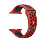 Curea silicon, pentru Apple Watch 42mm / 41mm / 40mm / 38mm - roşu-negru