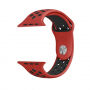 Curea silicon, pentru Apple Watch 42mm / 41mm / 40mm / 38mm - roşu-negru