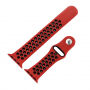 Curea silicon, pentru Apple Watch 42mm / 41mm / 40mm / 38mm - roşu-negru