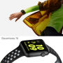 Curea silicon, pentru Apple Watch 42mm / 41mm / 40mm / 38mm - roşu-negru