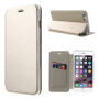 Husă din piele, cu deschidere flip, pentru Apple iPhone 6 / 6S – champagne