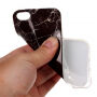 Carcasă de protecţie din plastic, pentru iPhone 5 / 5S / SE (2016) - marmură neagră