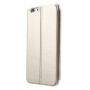 Husă din piele, cu deschidere flip, pentru Apple iPhone 6 / 6S – champagne