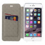Husă din piele, cu deschidere flip, pentru Apple iPhone 6 / 6S – albă