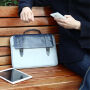 Geantă BASEUS în stil britanic, pentru iPad Pro 12.9 / Macbook 13" - albastru închis