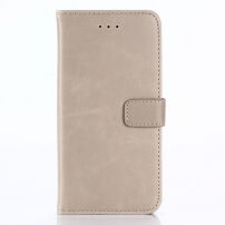 Husă CRAZY HORSE cu stativ şi buzunar de acte, pentru Apple iPhone XS / iPhone X - bej