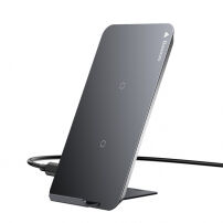 Stativ încărcător BASEUS, cu suprafaţă de încărcare mare, pentru iPhone - negru