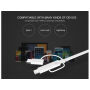 Cablu USB MCDODO, cu conectori lightning / micro USB / USB-C, pentru Apple iPhone - 1m - alb