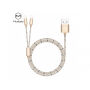 Cablu USB MCDODO, cu doi conectori lightning, pentru Apple iPhone - 1m - auriu
