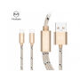Cablu USB MCDODO, cu doi conectori lightning, pentru Apple iPhone - 1m - auriu