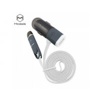 Încărcător auto MCDODO 3 în 1, cu conectori lightning şi două porturi USB, pentru Apple iPhone / iPad / iPod - 1,2 m -alb