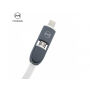 Încărcător auto MCDODO 3 în 1, cu conectori lightning şi două porturi USB, pentru Apple iPhone / iPad / iPod - 1,2 m -alb
