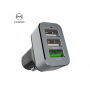 Încărcător auto MCDODO, cu două porturi normale şi un port de încărcare rapidă, (3.4A), pentru Apple iPhone / iPad / iPad - gri
