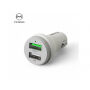 Încărcător auto MCDODO, cu port normal şi port de încărcare rapidă, pentru Apple iPhone / iPad / iPod - alb