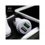 Încărcător auto MCDODO, cu port normal şi port de încărcare rapidă, pentru Apple iPhone / iPad / iPod - alb