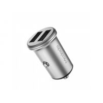 Încărcător auto MCDODO, cu două porturi USB, pentru Apple iPhone / iPad / iPod - argintiu