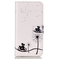 Husă portofel pentru Apple iPhone 6 / 6S – Păpădii şi călătorie