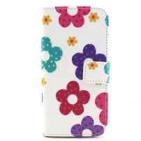 Husă cu slot-uri de carduri, pentru Apple iPhone 6 / 6S - Model floral