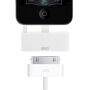 Reducţie/adaptor cu 30 pini, conector la lightning cu conector audio jack 3,5 mm, pentru iPhone 6 Plus / 6S Plus – albă