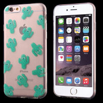 Carcasă transparentă pentru Apple iPhone 6 / 6S - cactuşi simpatici