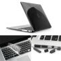 Carcasă din plastic ENKAY, cu protecţie de tastatură şi dopuri conectori, MacBook Air 13" (A1237, A1304, A1369) - negru