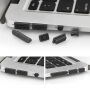 Carcasă din plastic ENKAY, cu protecţie de tastatură şi dopuri conectori, MacBook Air 13" (A1237, A1304, A1369) - negru