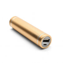 Mini baterie externă / power bank 2600mAh - mărimea rujului - auriu