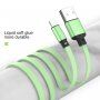 3în1 cablu spiralat cu USB-A / USB-C / Lightning / micro USB pentru iPhone / iPad / iPod / AirPods - 1 m - violet