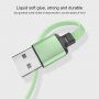 3în1 cablu spiralat cu USB-A / USB-C / Lightning / micro USB pentru iPhone / iPad / iPod / AirPods - 1 m - violet