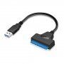 Cablu scurt / adaptor SSD de 2,5 "la USB 3.0 - negru